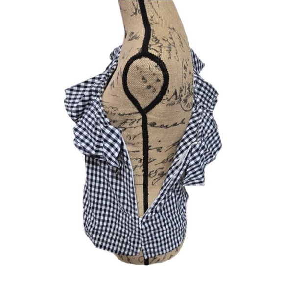 J. Crew Gingham One Shoulder Ruffle Blouse - Picture 6 of 14